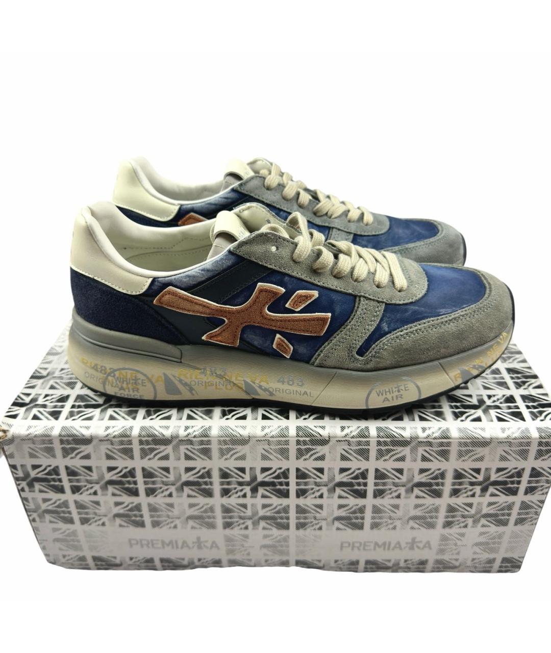 PREMIATA Серые замшевые низкие кроссовки / кеды, фото 8