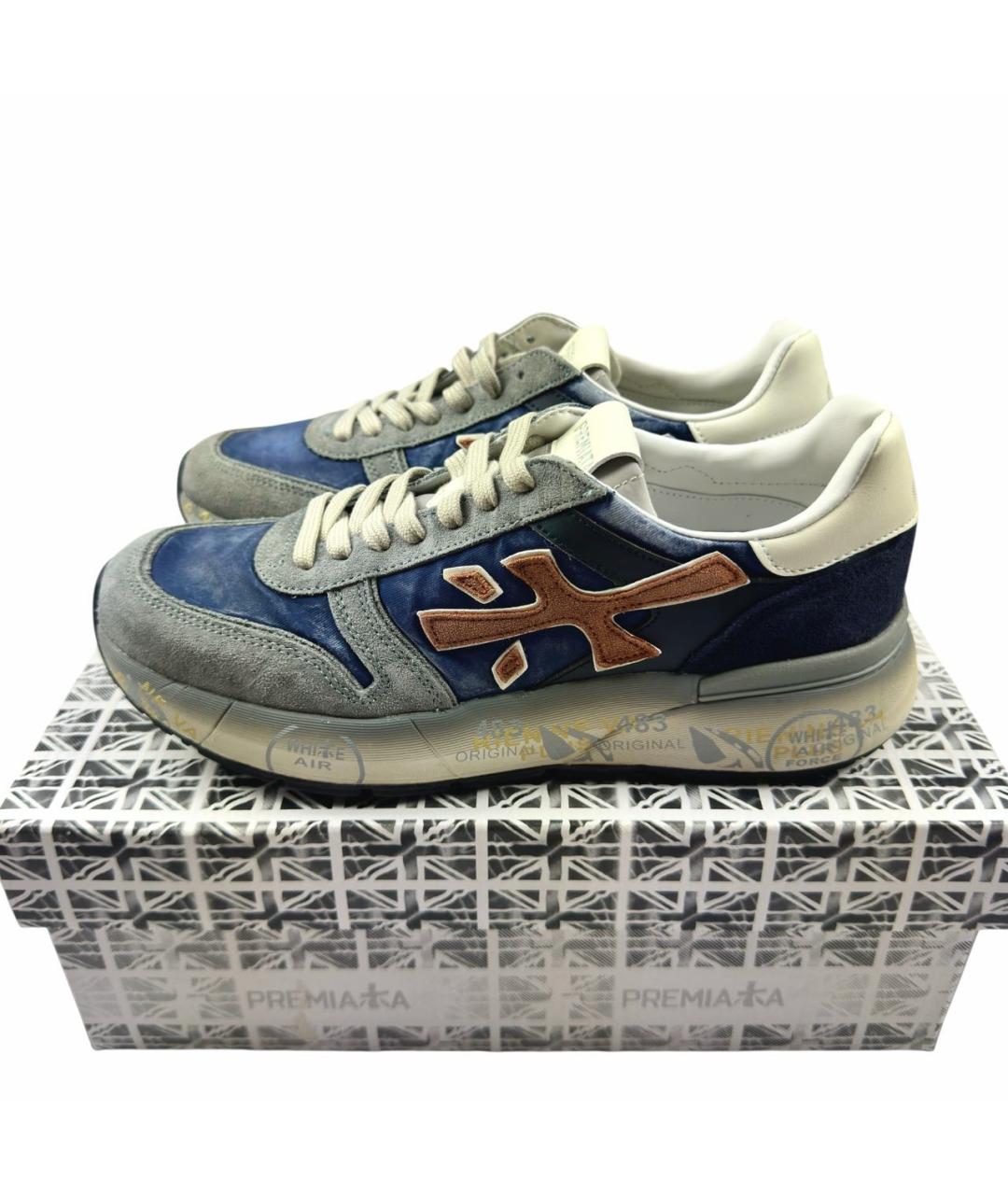 PREMIATA Серые замшевые низкие кроссовки / кеды, фото 5