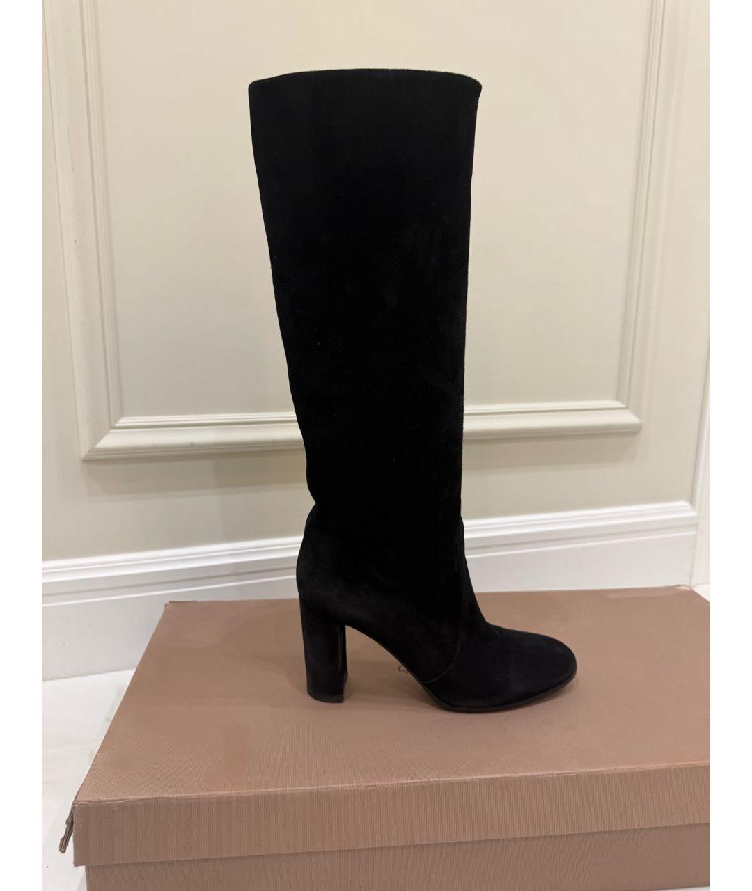 GIANVITO ROSSI Черные замшевые сапоги, фото 5
