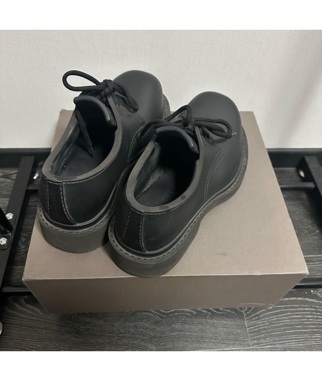 BALENCIAGA Черные резиновые низкие ботинки, фото 4