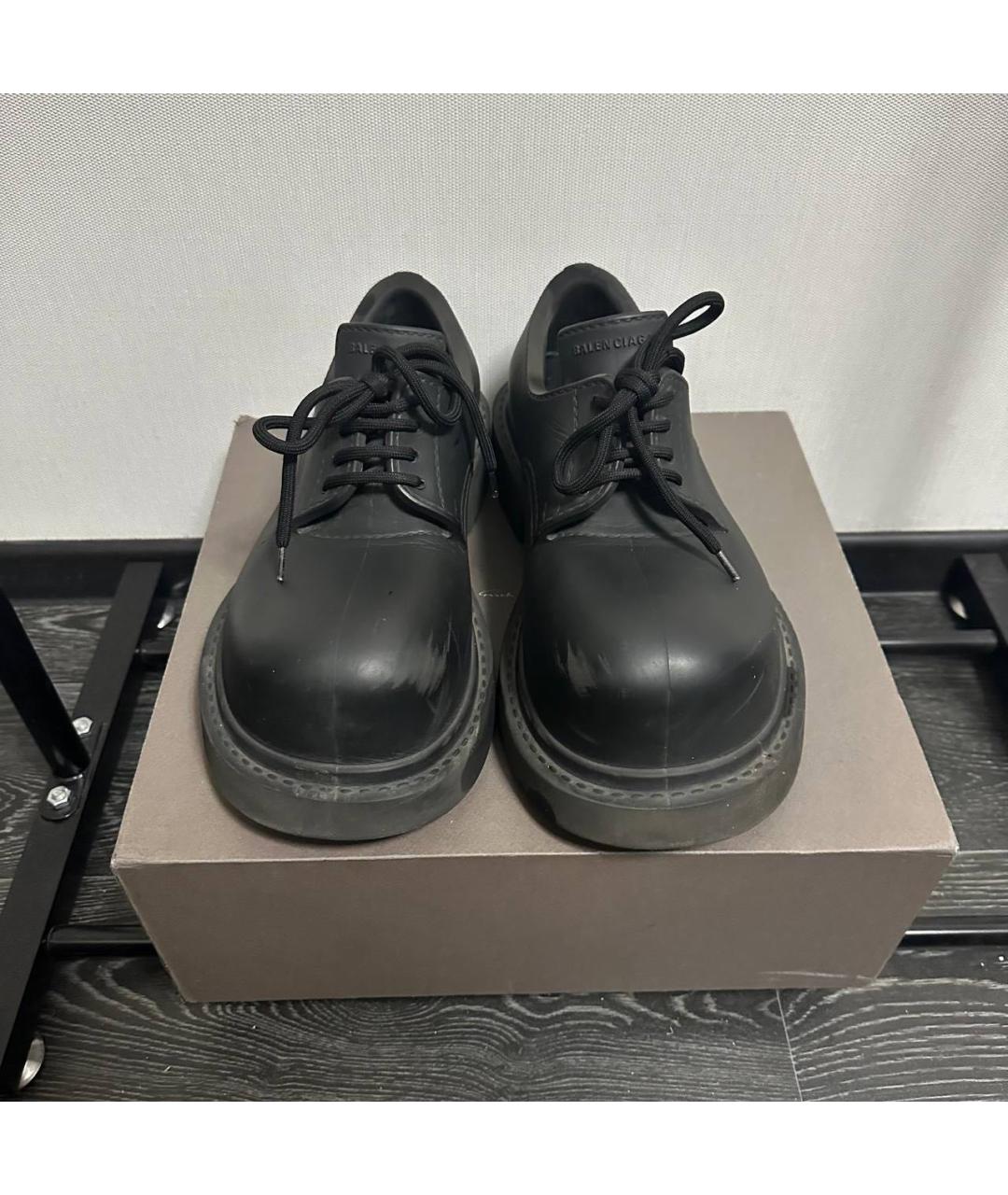 BALENCIAGA Черные резиновые низкие ботинки, фото 2