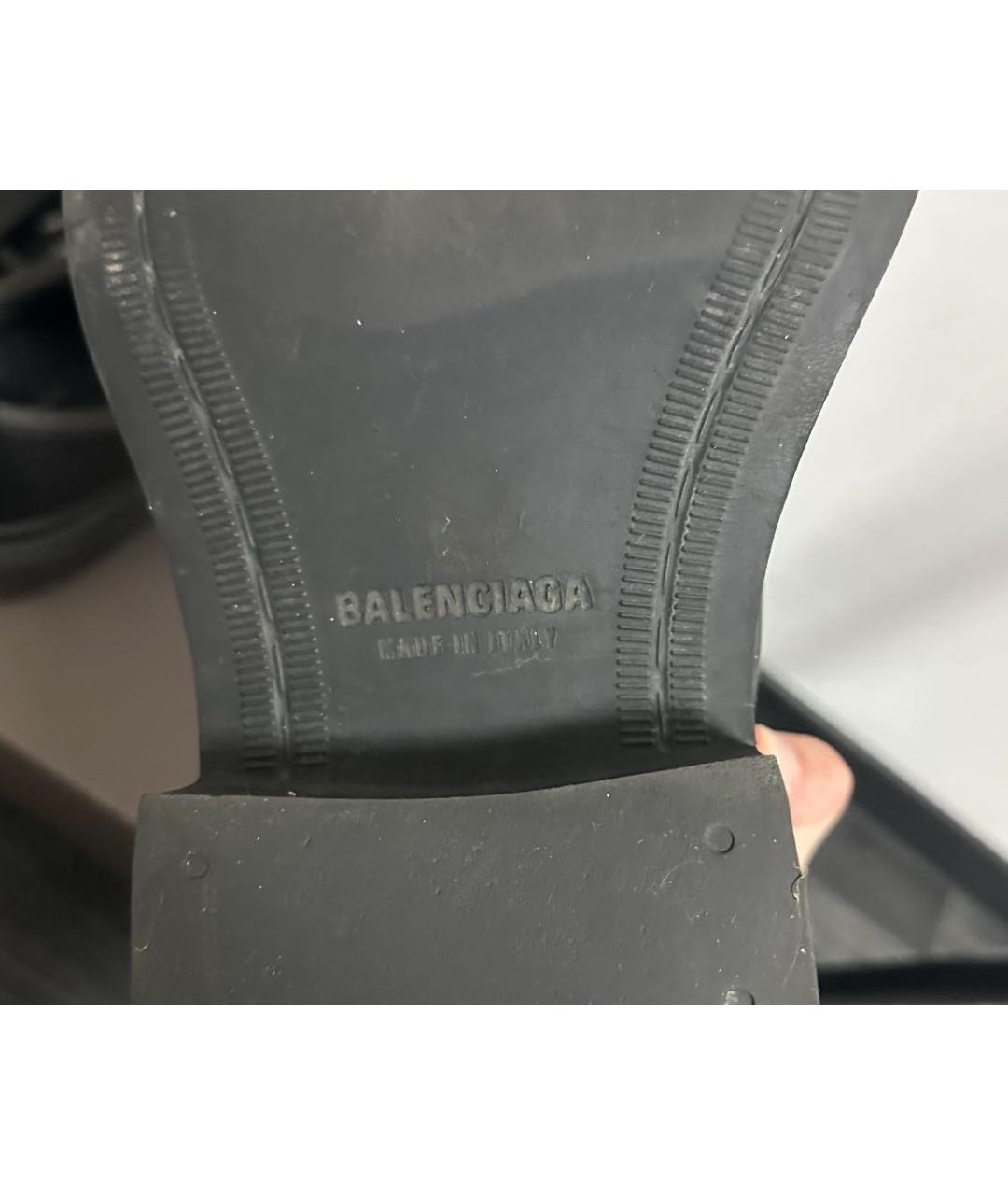 BALENCIAGA Черные резиновые низкие ботинки, фото 7