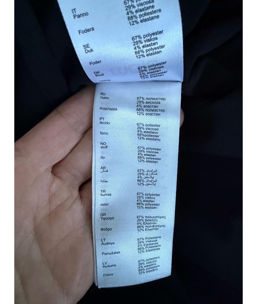 MAJE Черное полиэстеровое коктейльное платье, фото 7