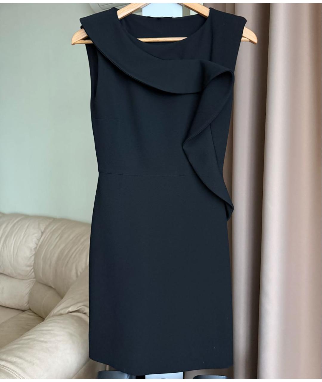 MAJE Черное полиэстеровое коктейльное платье, фото 9