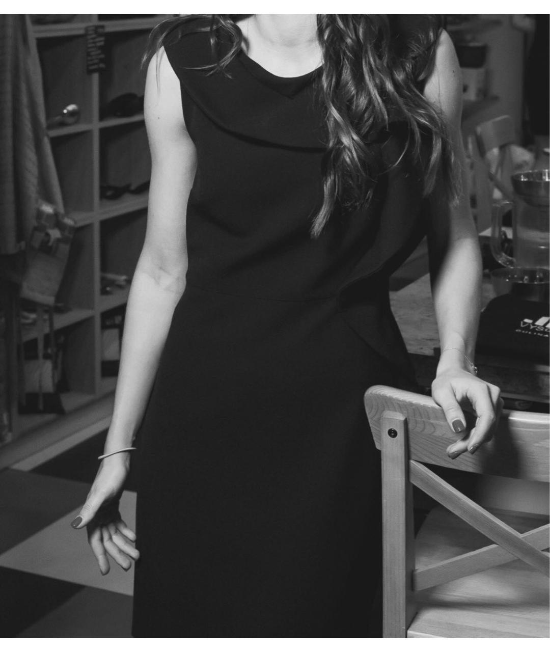 MAJE Черное полиэстеровое коктейльное платье, фото 8