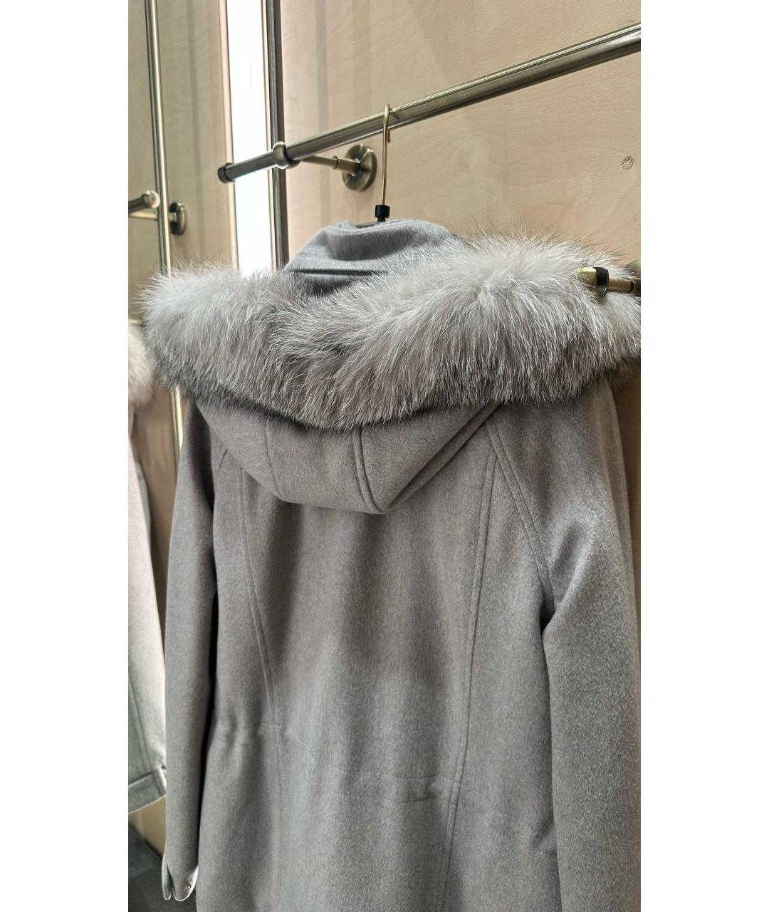 LORO PIANA Серый кашемировый пуховик, фото 5