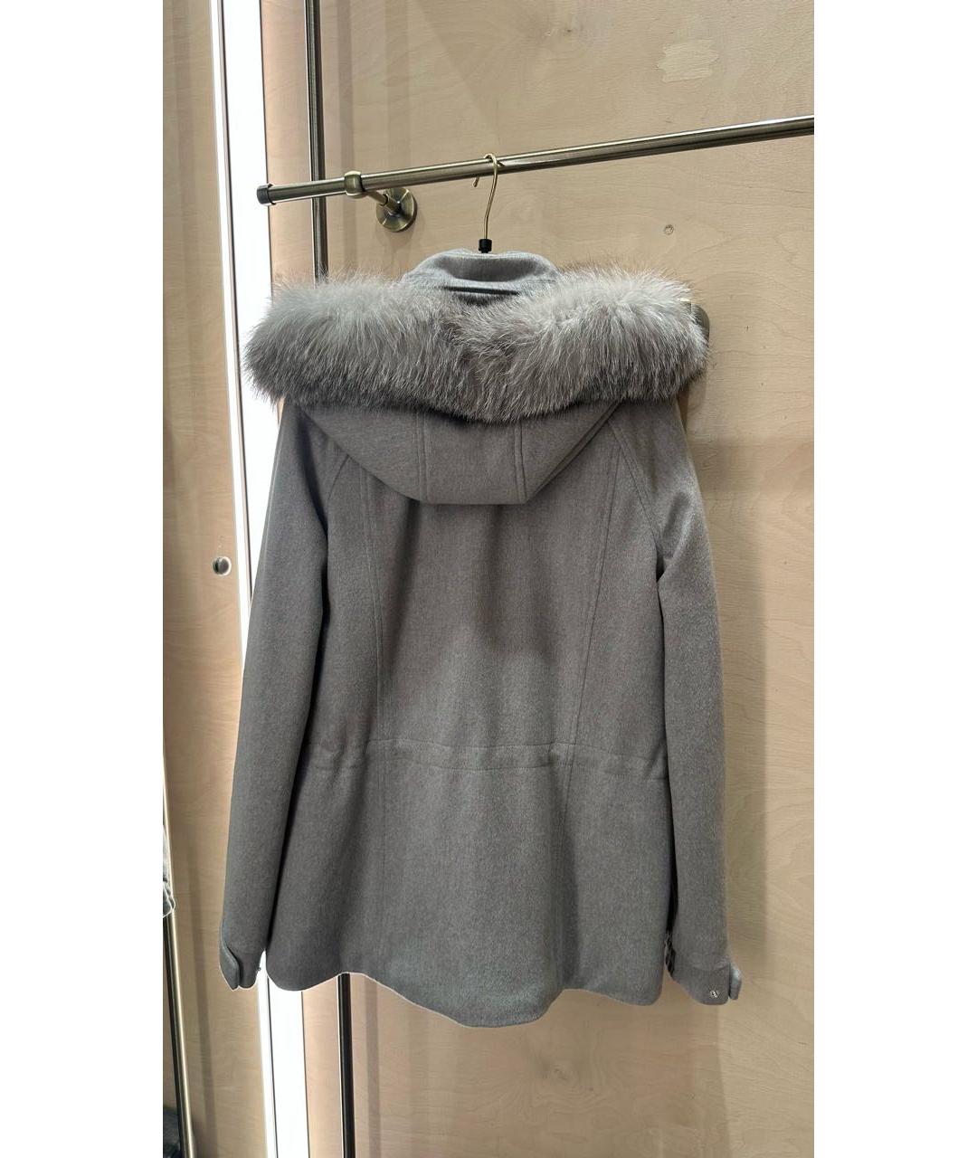 LORO PIANA Серый кашемировый пуховик, фото 3