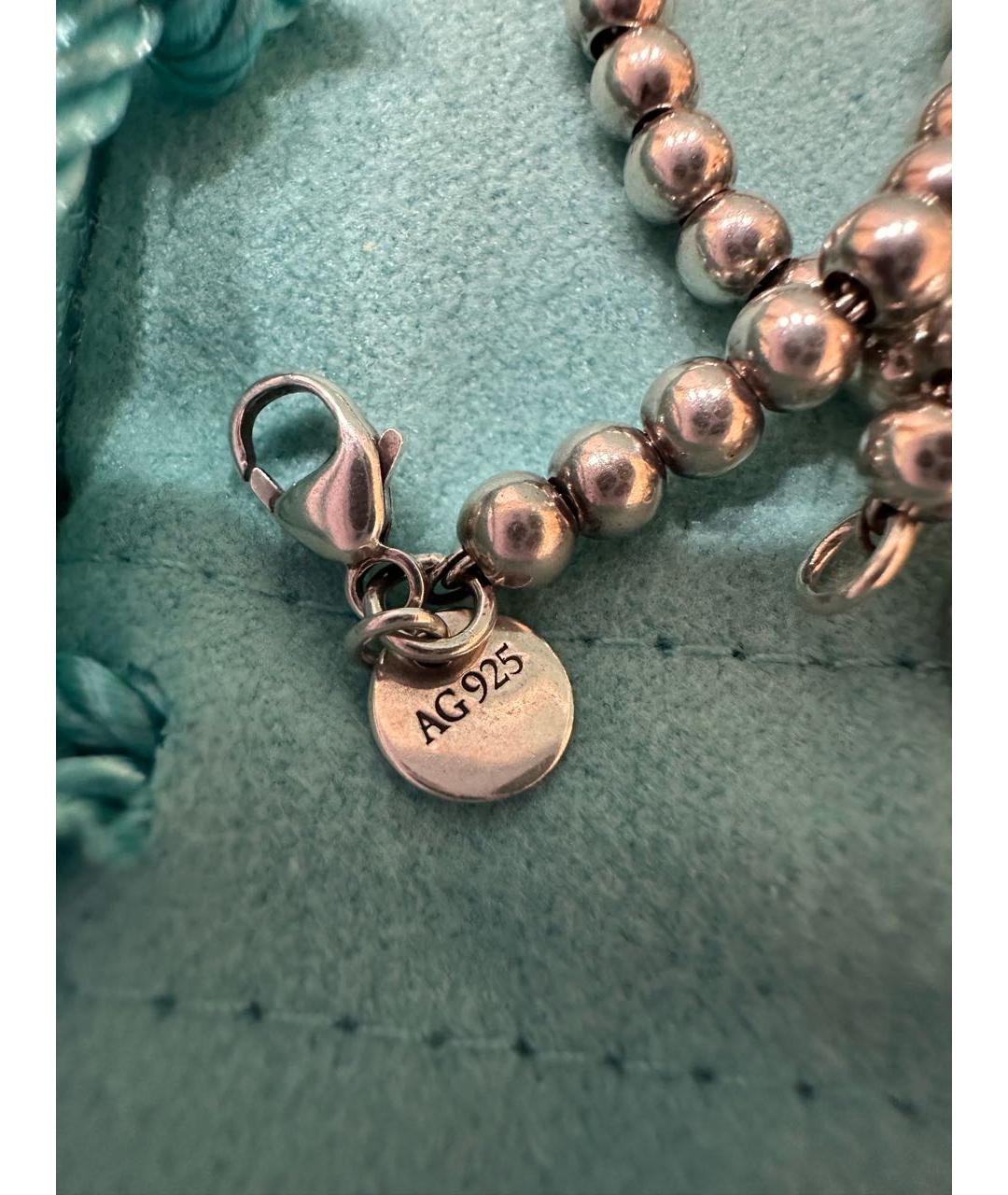 TIFFANY&CO Бирюзовый серебряный браслет, фото 6