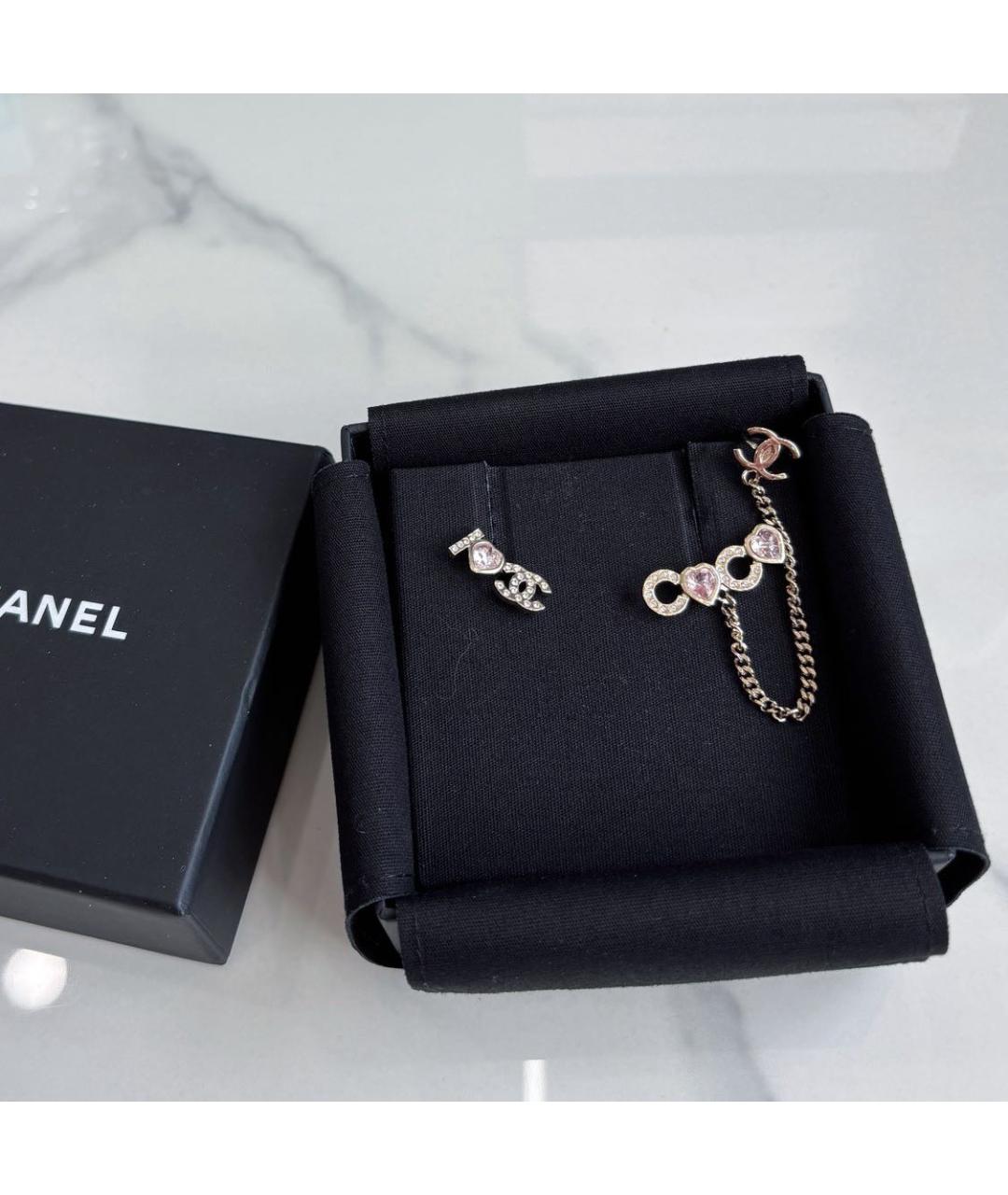 CHANEL Золотые металлические серьги, фото 9