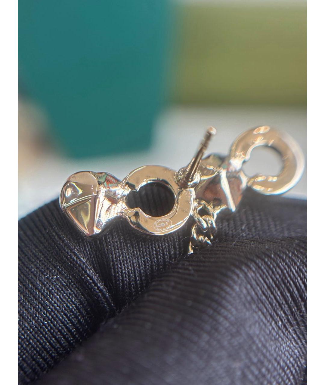 CHANEL Золотые металлические серьги, фото 6