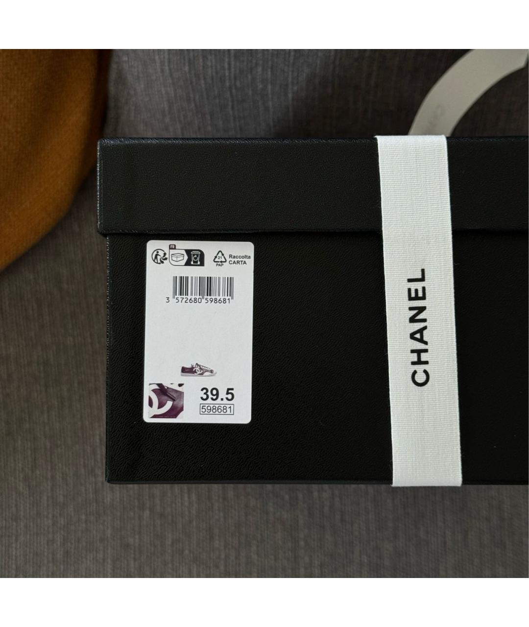 CHANEL Черные кожаные кеды, фото 6