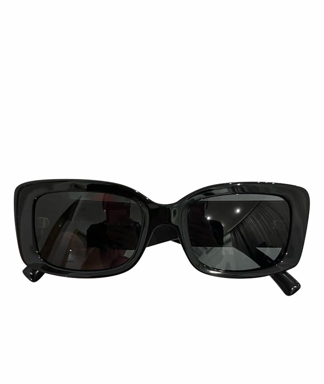 VERSACE Черные пластиковые солнцезащитные очки, фото 1