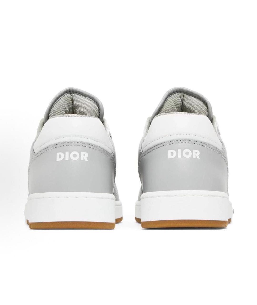 CHRISTIAN DIOR Серые кожаные кеды, фото 4