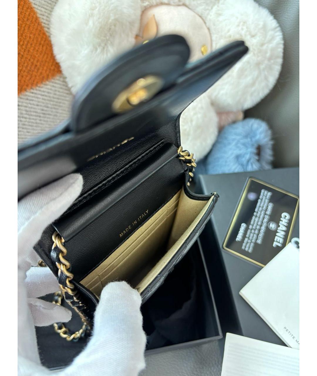 CHANEL Черная кожаная сумка через плечо, фото 5