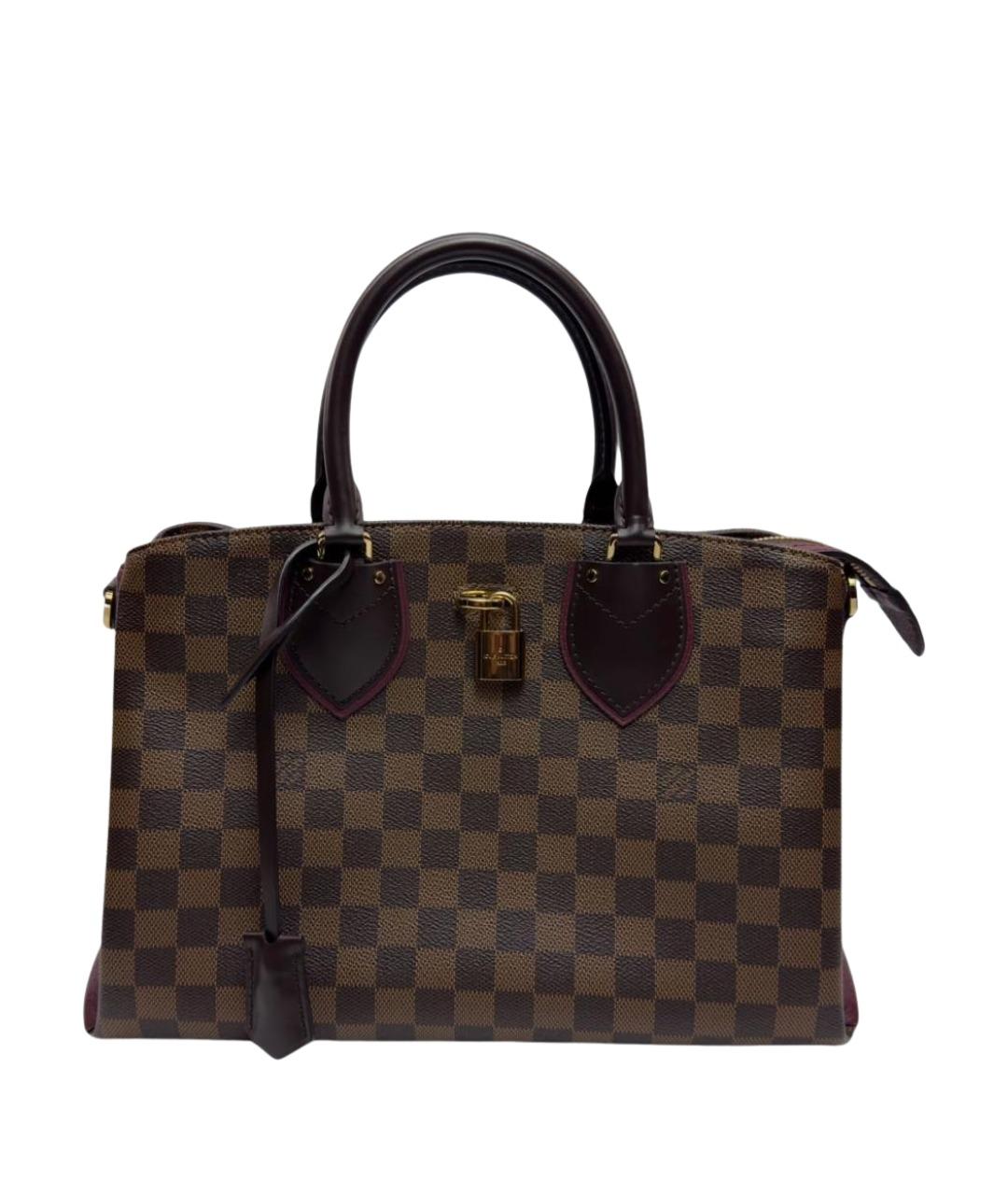 LOUIS VUITTON Коричневая кожаная сумка с короткими ручками, фото 1