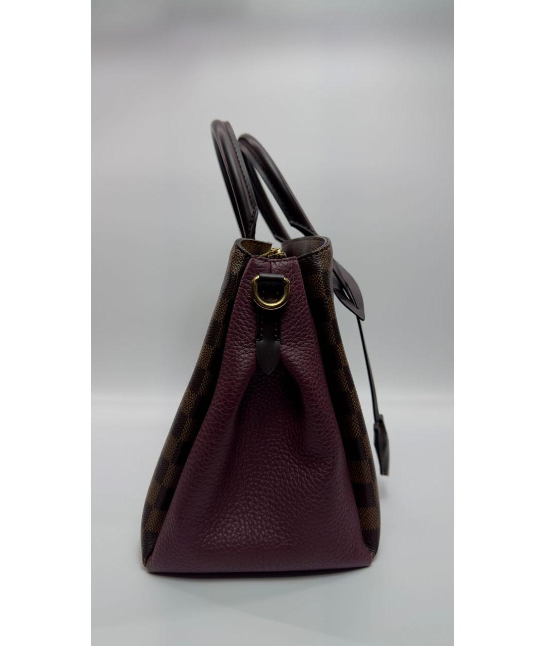 LOUIS VUITTON Коричневая кожаная сумка с короткими ручками, фото 6