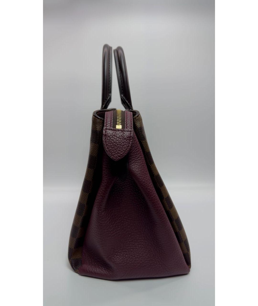 LOUIS VUITTON Коричневая кожаная сумка с короткими ручками, фото 7