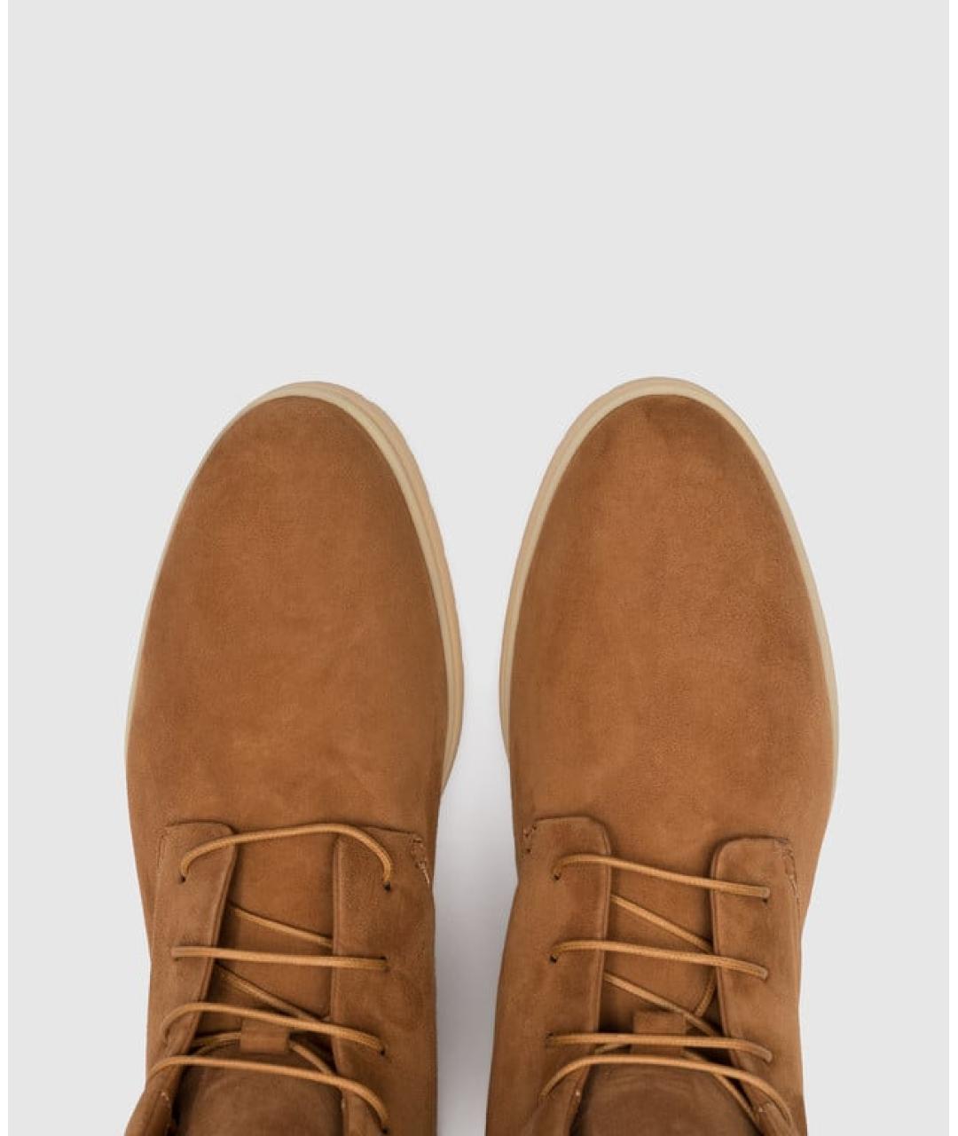 LORO PIANA Коричневые замшевые ботинки, фото 3