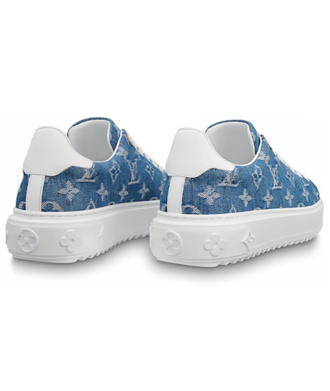 LOUIS VUITTON Голубые текстильные кроссовки, фото 4