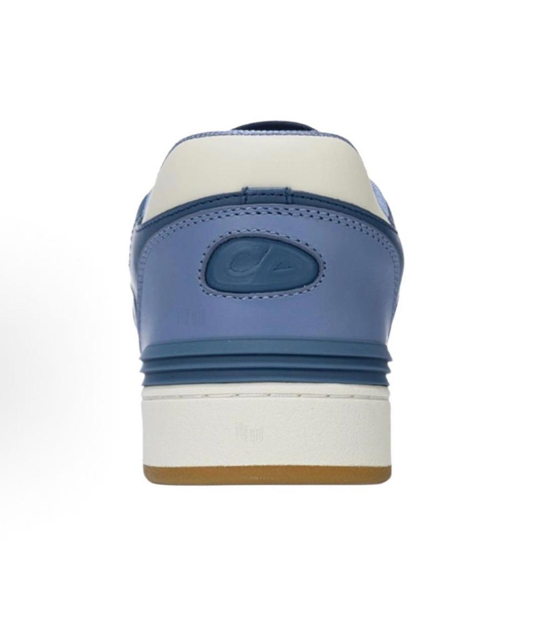 CHRISTIAN DIOR Голубые кожаные кеды, фото 4