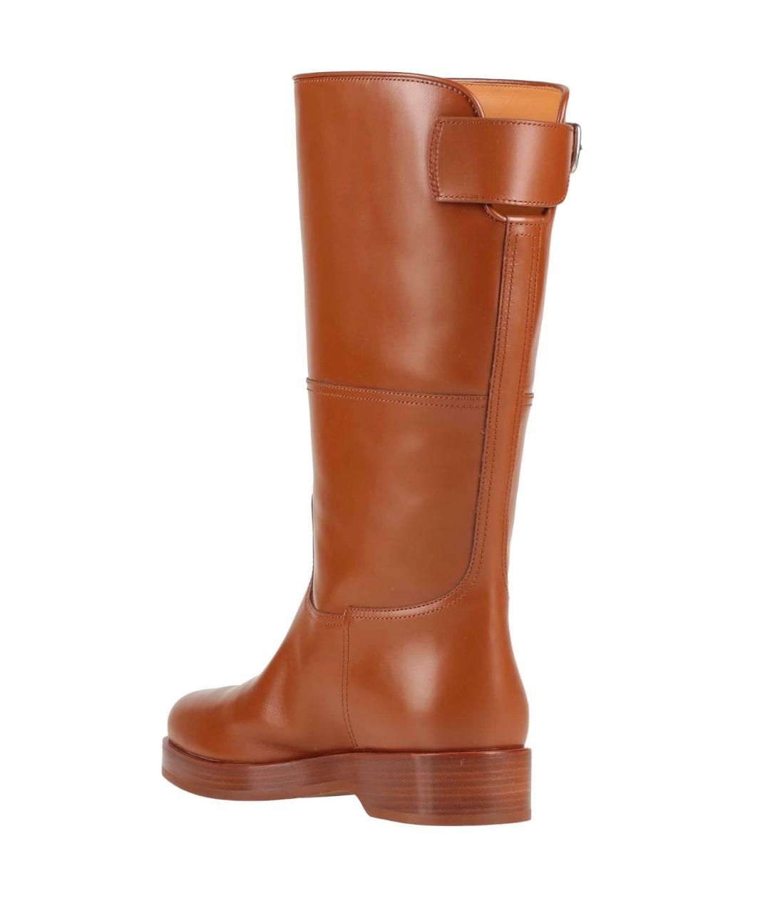 LORO PIANA Коричневые кожаные сапоги, фото 4