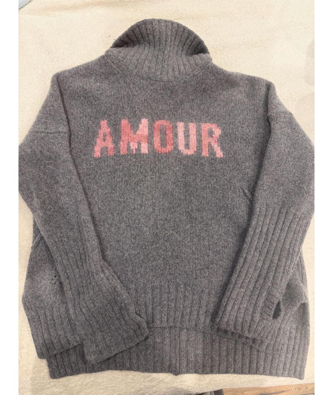 ZADIG & VOLTAIRE Серый шерстяной джемпер / свитер, фото 6