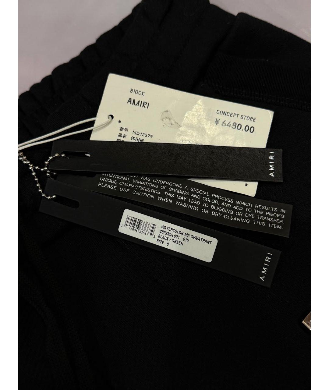 AMIRI Черные хлопковые повседневные брюки, фото 8