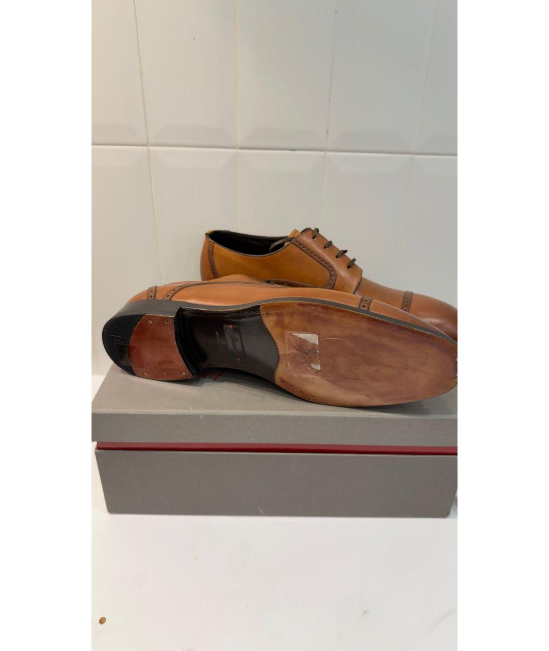 BRIONI Коричневые кожаные туфли, фото 4