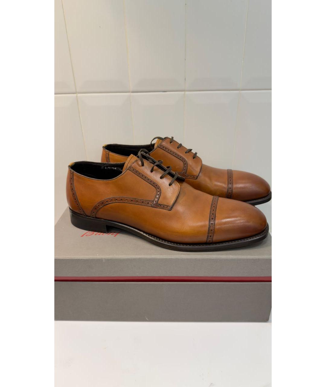 BRIONI Коричневые кожаные туфли, фото 8