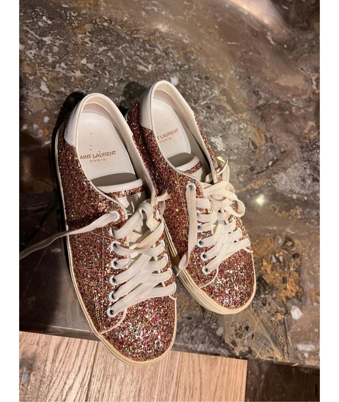 SAINT LAURENT Мульти кожаные кроссовки, фото 3