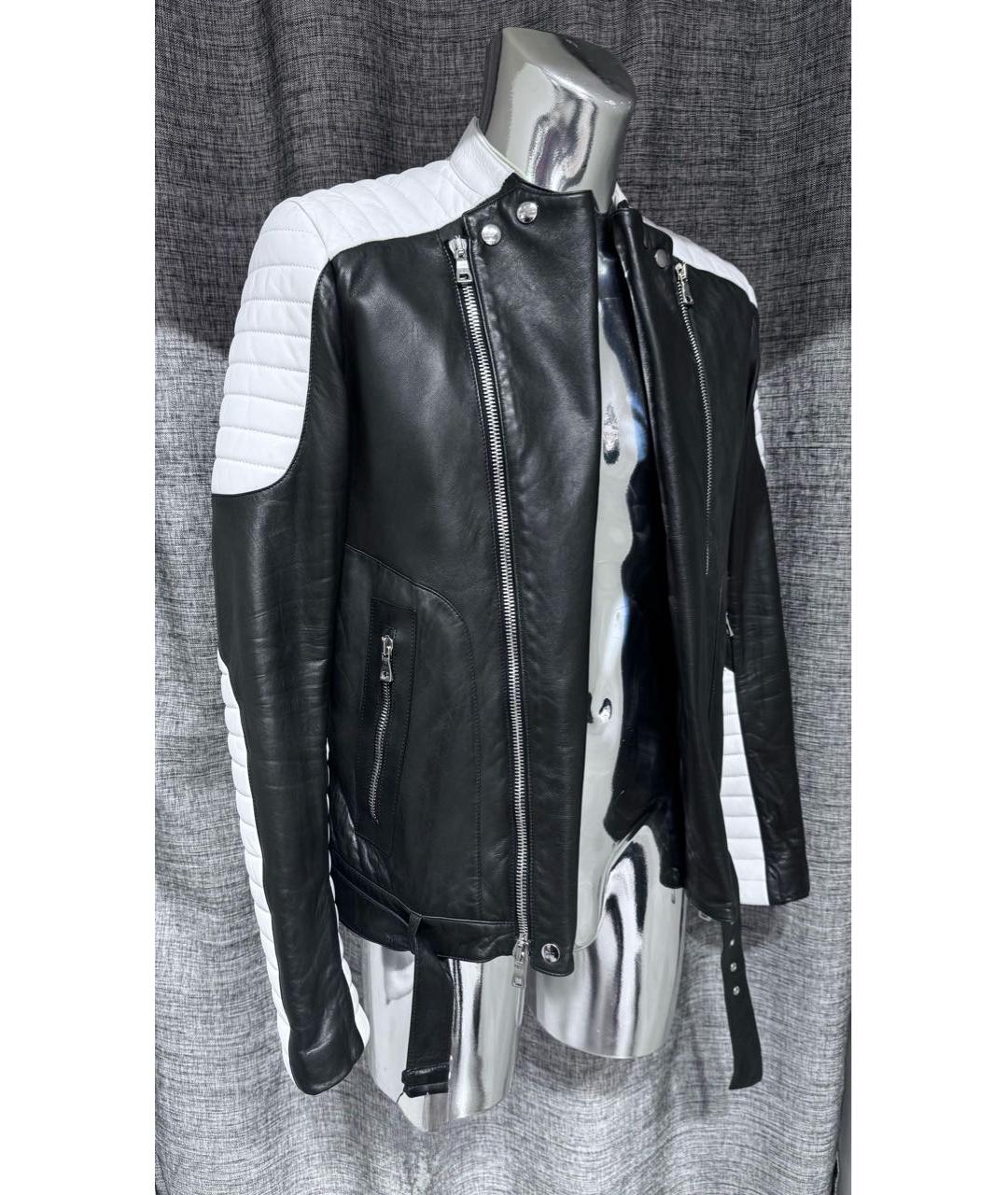 BALMAIN Черная кожаная куртка, фото 3