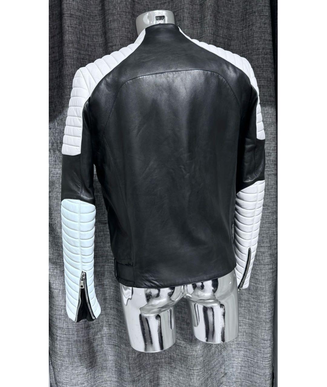 BALMAIN Черная кожаная куртка, фото 2
