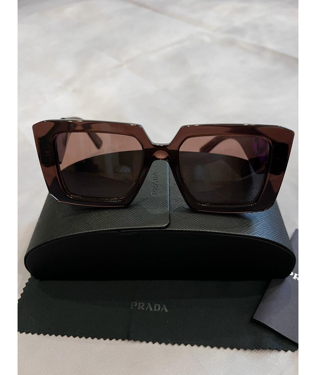 PRADA Коричневые солнцезащитные очки, фото 6