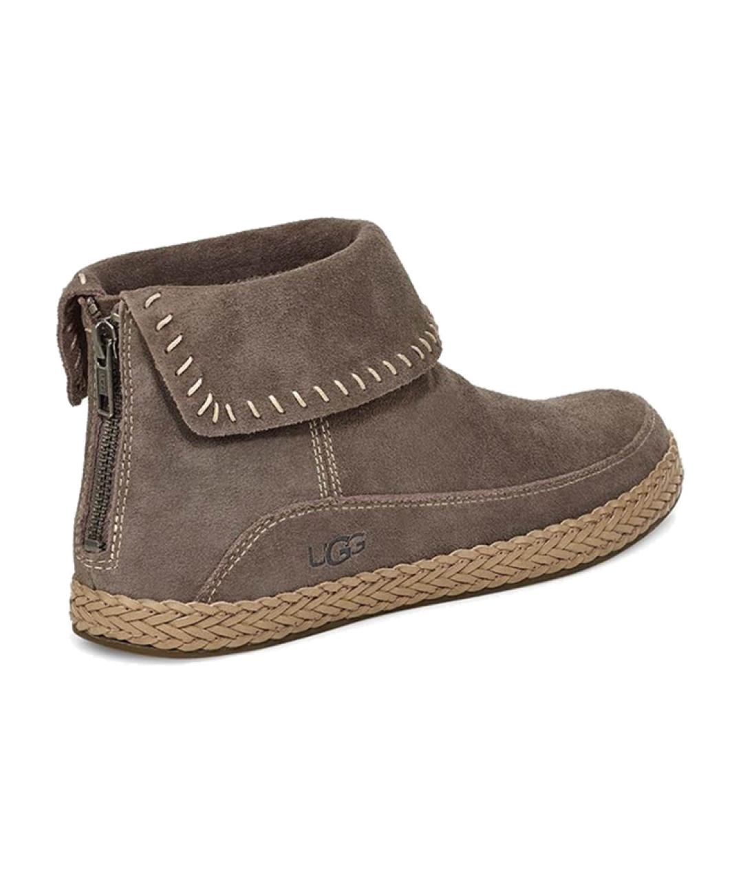 UGG AUSTRALIA Коричневые нубуковые ботинки, фото 4