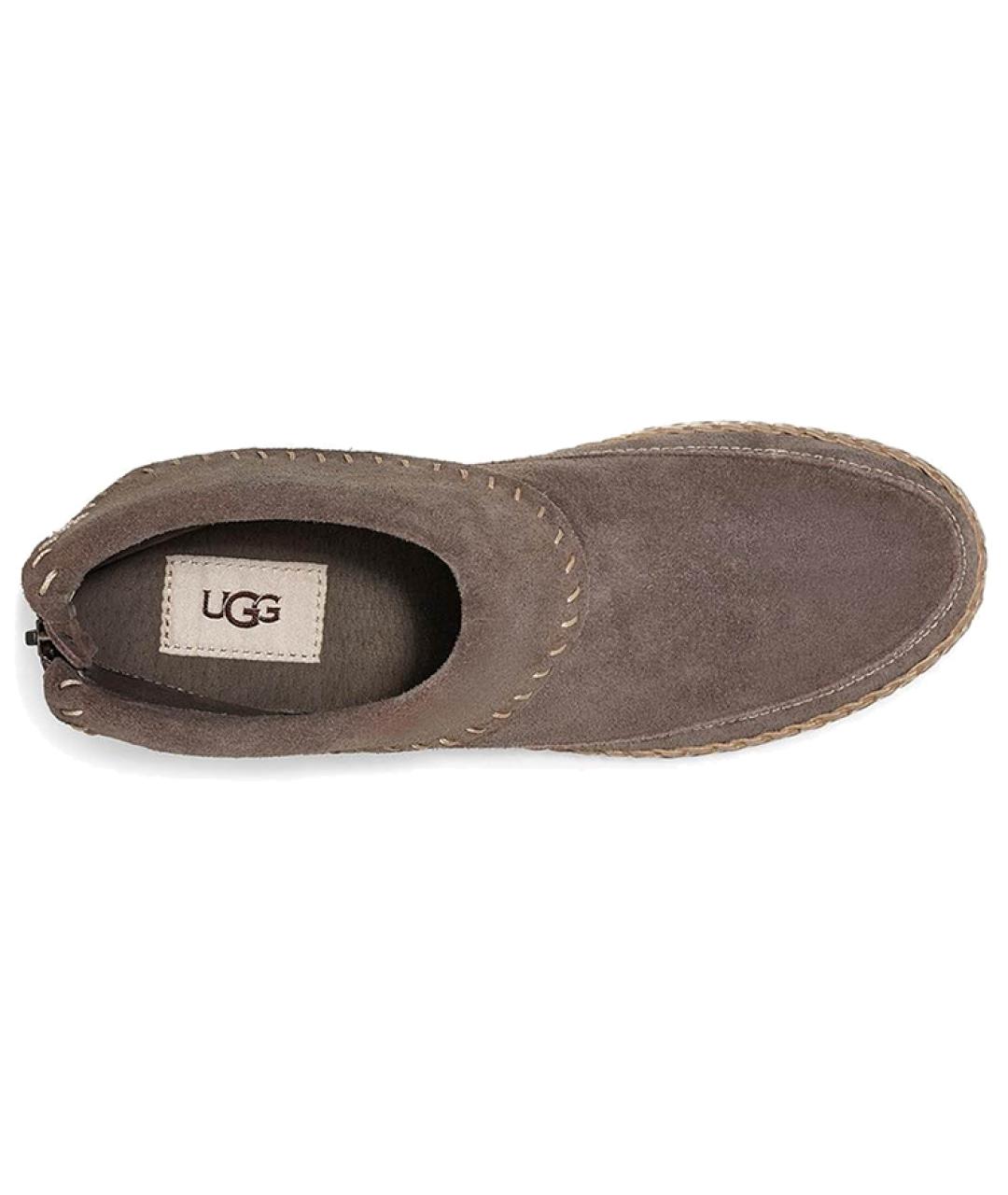 UGG AUSTRALIA Коричневые нубуковые ботинки, фото 5