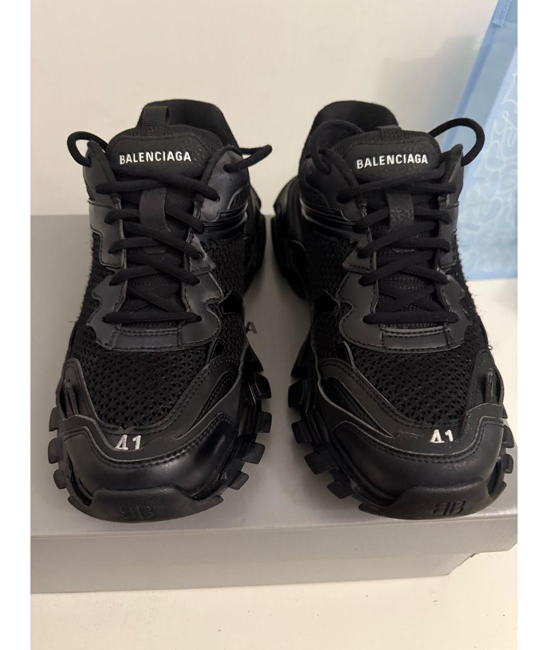 BALENCIAGA Черные текстильные высокие кроссовки / кеды, фото 2