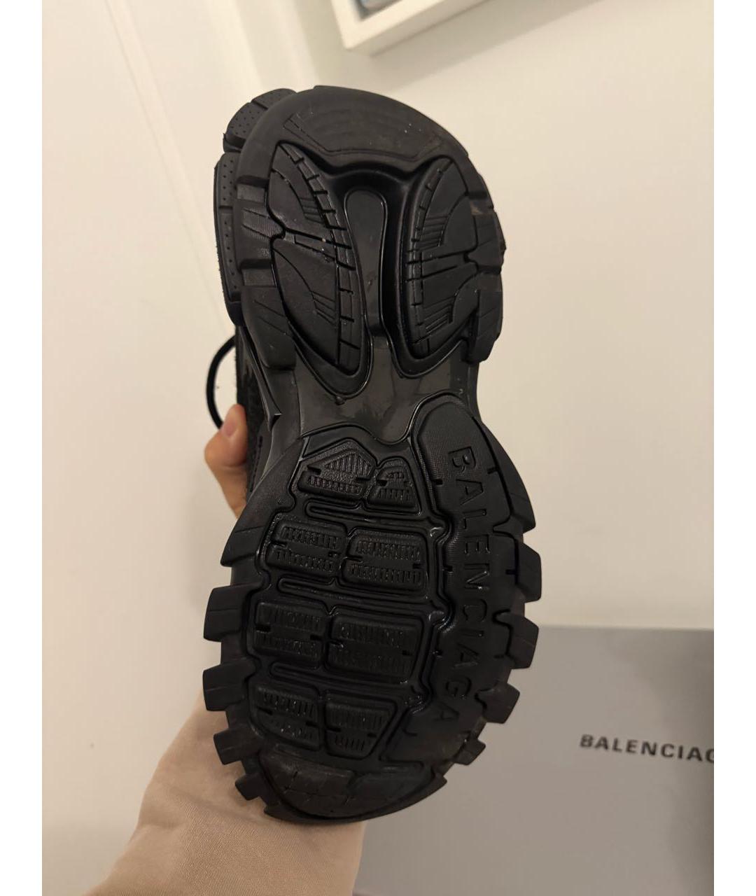 BALENCIAGA Черные текстильные высокие кроссовки / кеды, фото 3