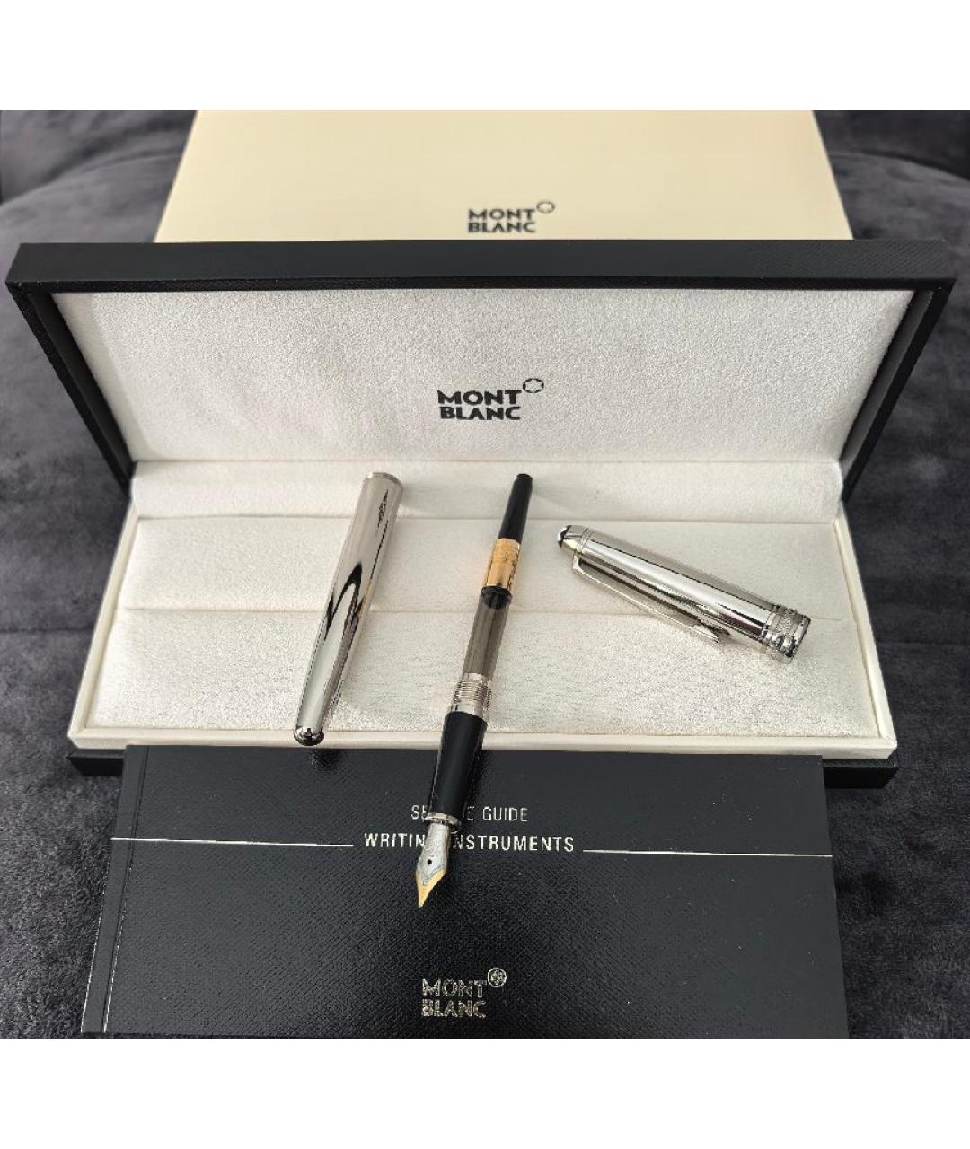 MONTBLANC Серебряная металлическая перьевая ручка, фото 7