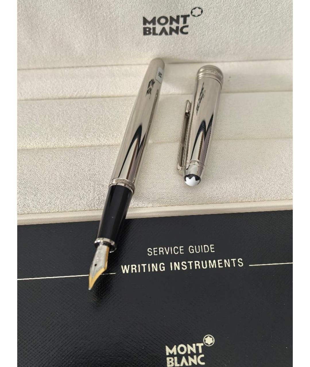 MONTBLANC Серебряная металлическая перьевая ручка, фото 6