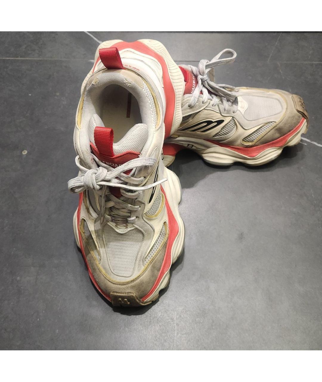 BALENCIAGA Белые замшевые низкие кроссовки / кеды, фото 8