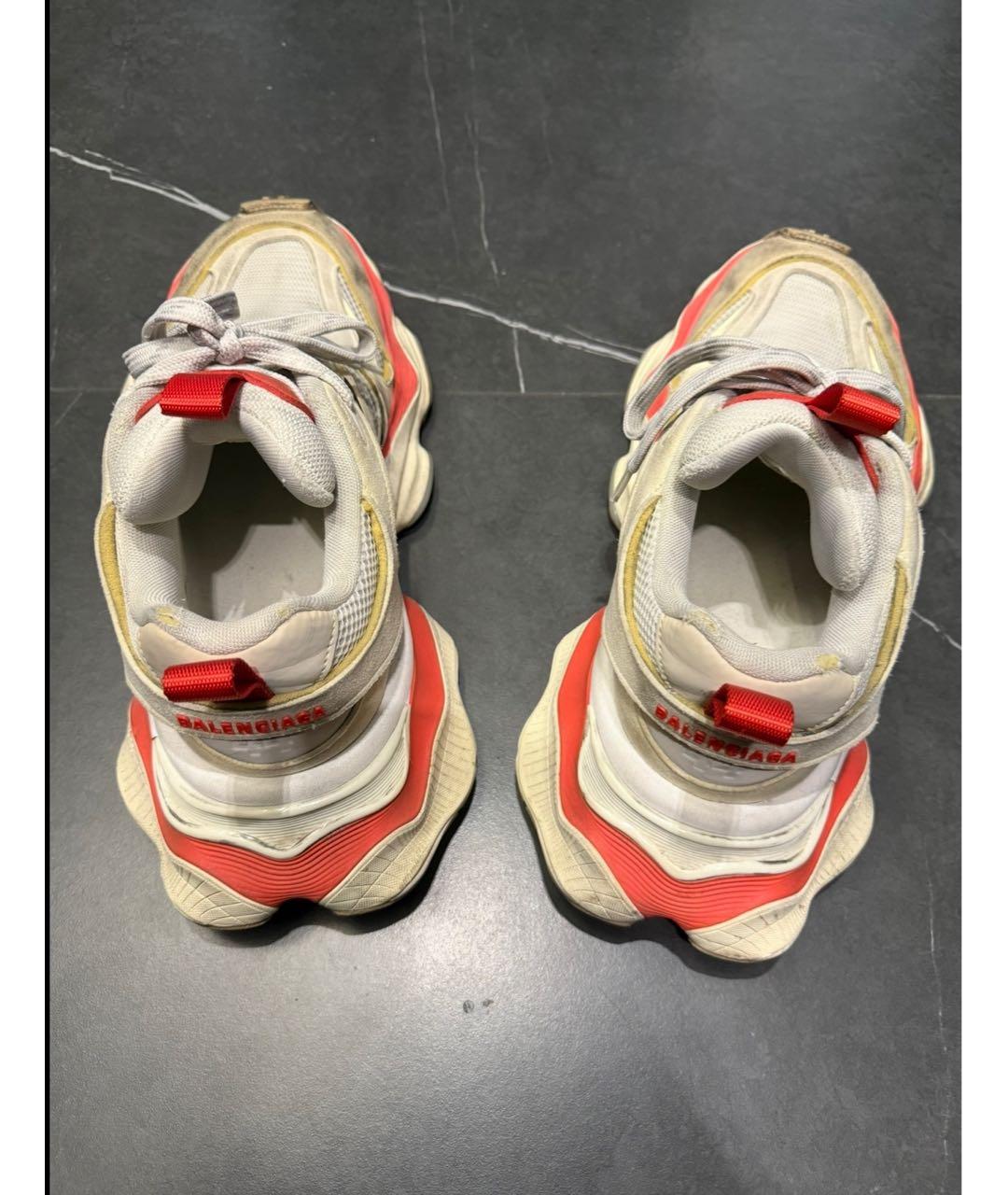 BALENCIAGA Белые замшевые низкие кроссовки / кеды, фото 4