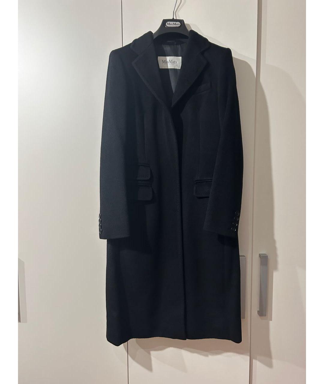 MAX MARA Черное шерстяное пальто, фото 2