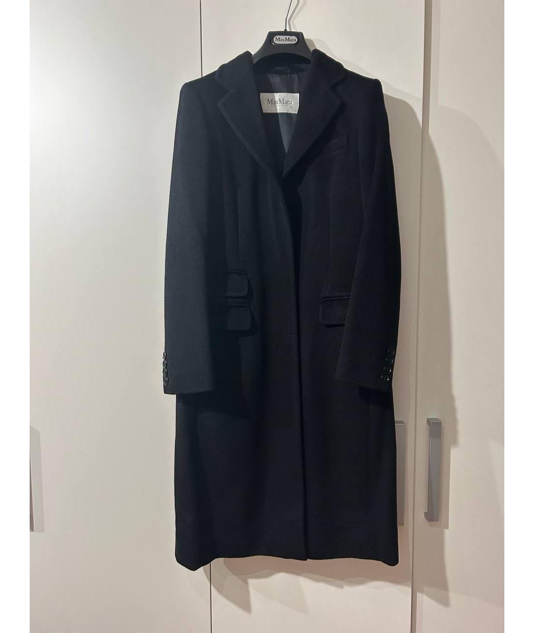 MAX MARA Черное шерстяное пальто, фото 7