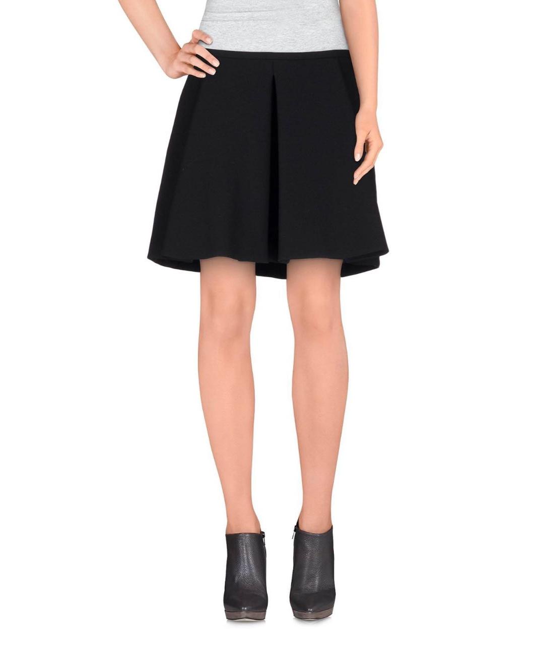 ROBERTO CAVALLI Черная шерстяная юбка мини, фото 3