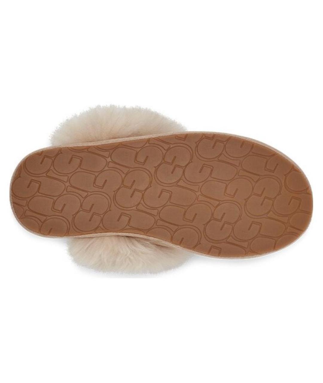UGG AUSTRALIA Бежевые нубуковые мюли, фото 6