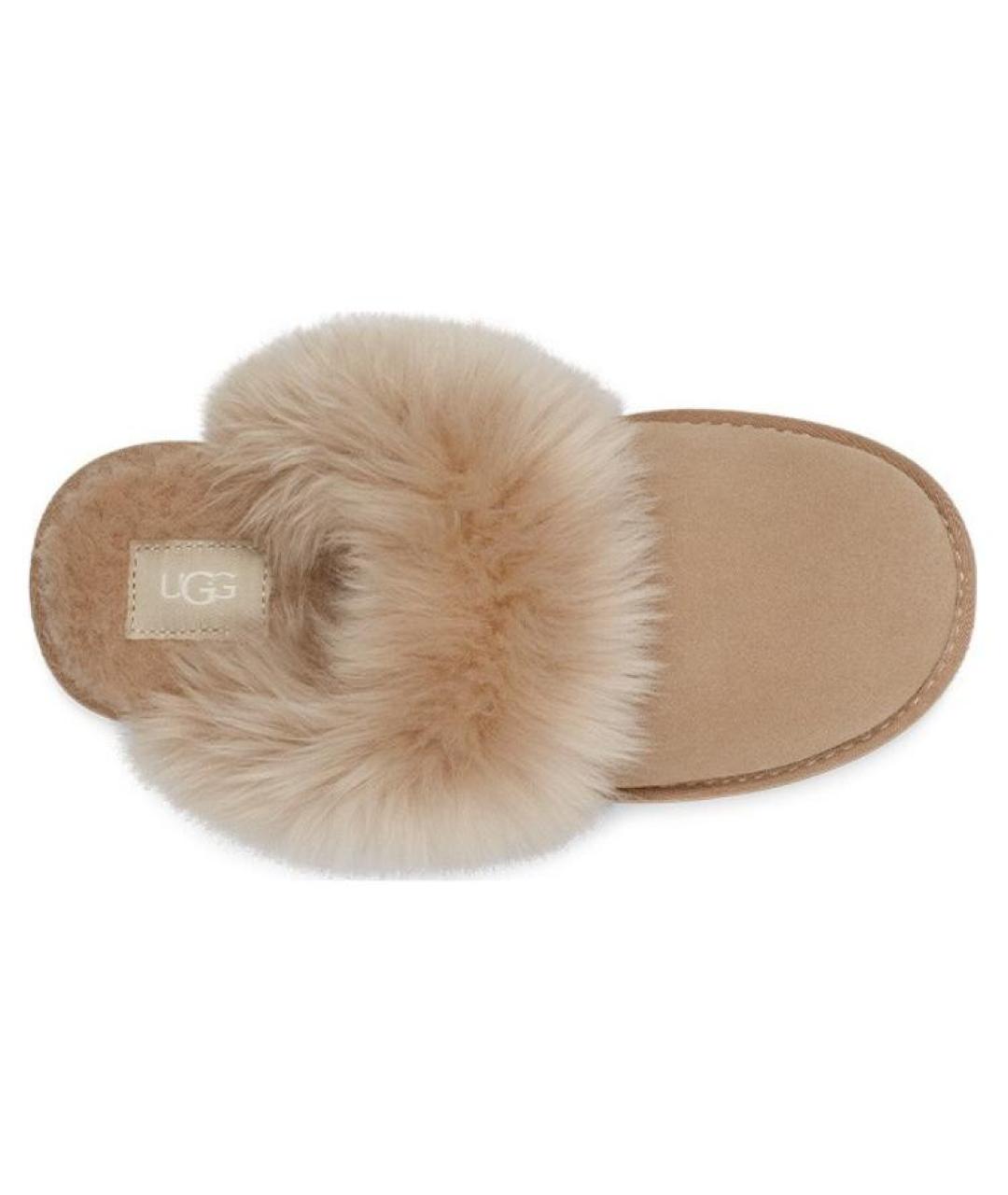 UGG AUSTRALIA Бежевые нубуковые мюли, фото 5