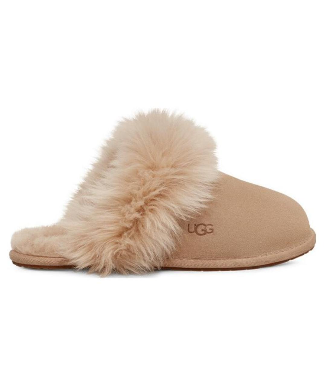 UGG AUSTRALIA Бежевые нубуковые мюли, фото 1