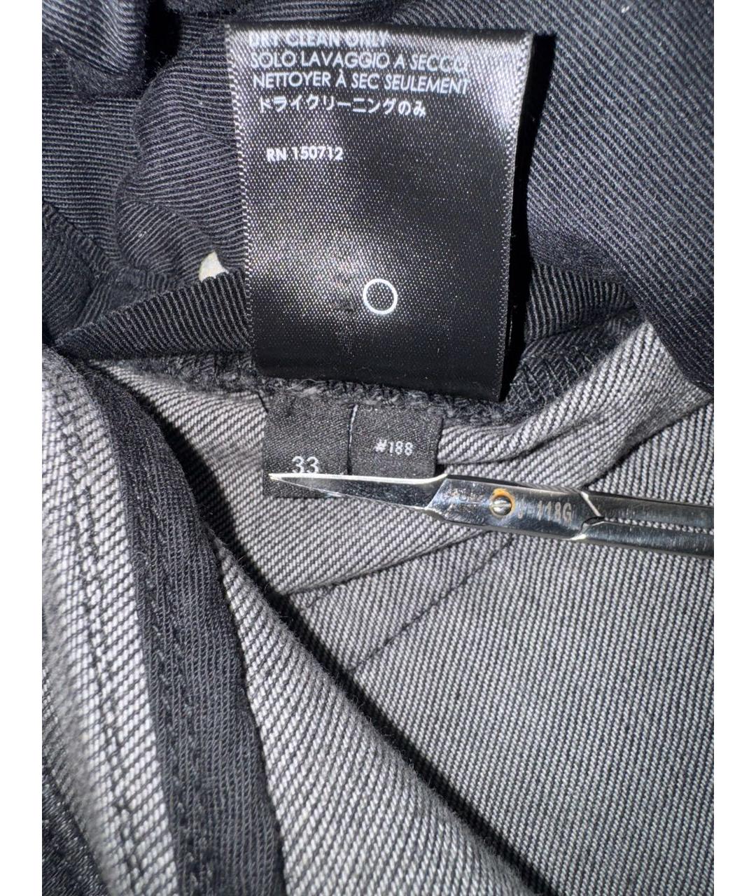 AMIRI Серые хлопко-эластановые джинсы скинни, фото 6