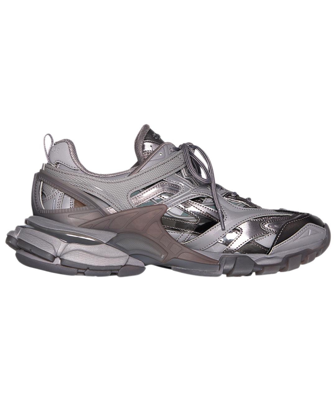 BALENCIAGA Серые текстильные низкие кроссовки / кеды, фото 1