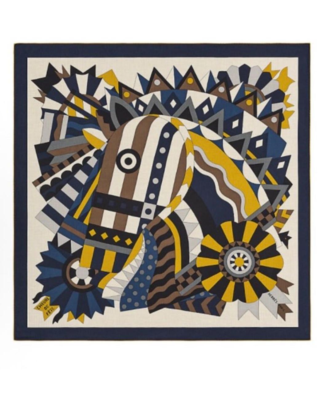 HERMES Мульти кашемировый платок, фото 2